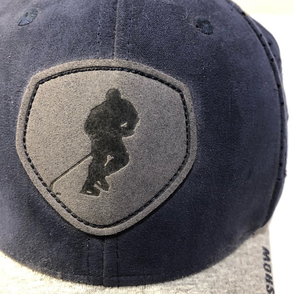 Gong Show Hockey apparel one size cap hat Faux suede blue/grey - Picture 4 of 9